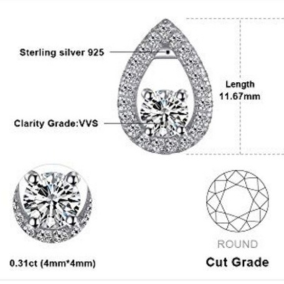 💋 Elegant Solitaire Pendant - 925 Sterling Silver - Picture 5 of 7